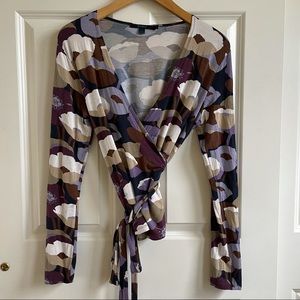 Boden floral wrap top